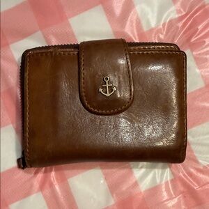 Harbour 2nd Brown Buttery Soft Leather Wallet with Anchor Logo